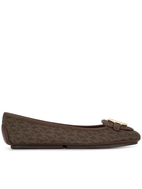 michael kors brown ballet flats|Michael Kors lillie ballet flats.